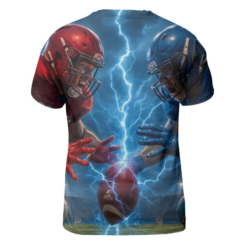 Lightning Snap Over The Center statement graphic shirts