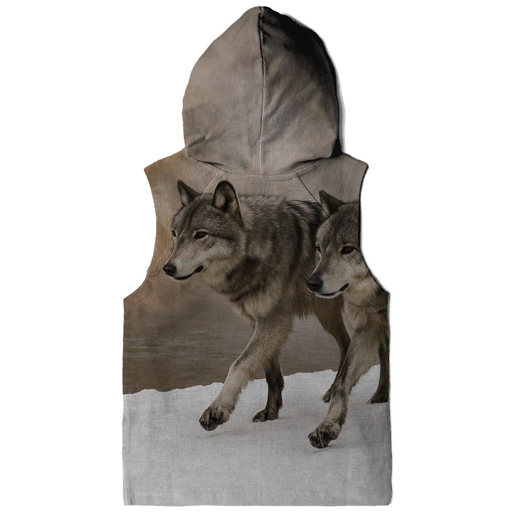 Wolves On The Geothermal Snow Line hoodies fashion