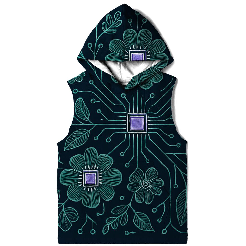 Midnight Botanical Circuit Garden zip-up hoodies
