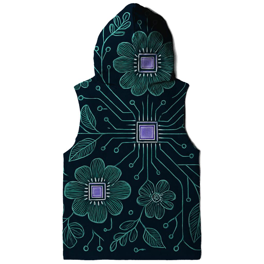 Midnight Botanical Circuit Garden zip-up hoodies