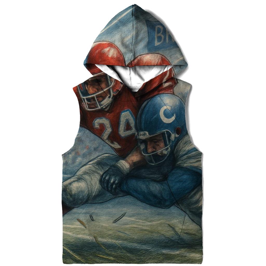 Windy Field Clash At The Goal Line embroidered hoodies