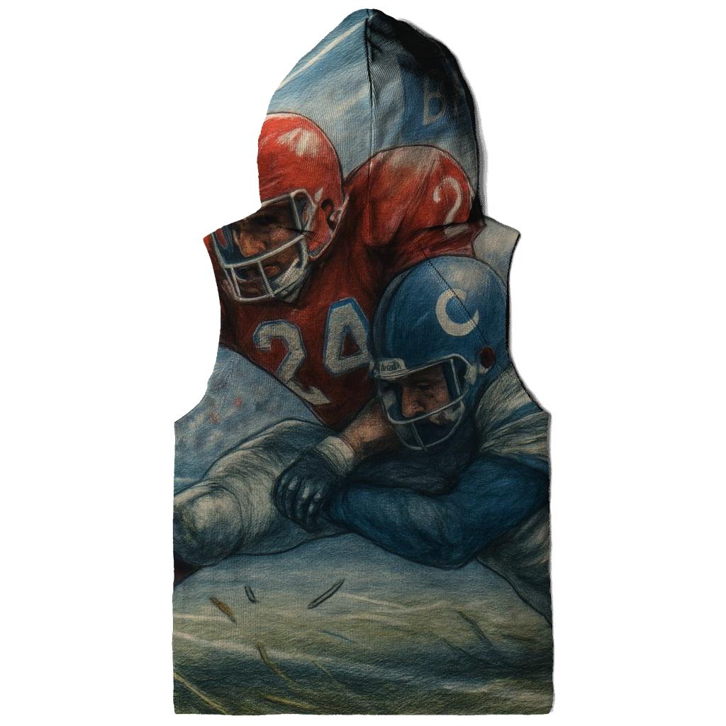 Windy Field Clash At The Goal Line embroidered hoodies