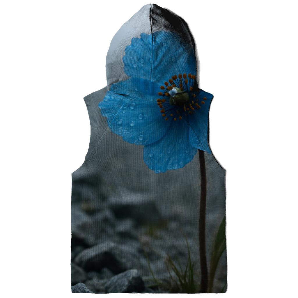 Himalayan Blue Poppy In Misty Alpine Scree pullover hoodies