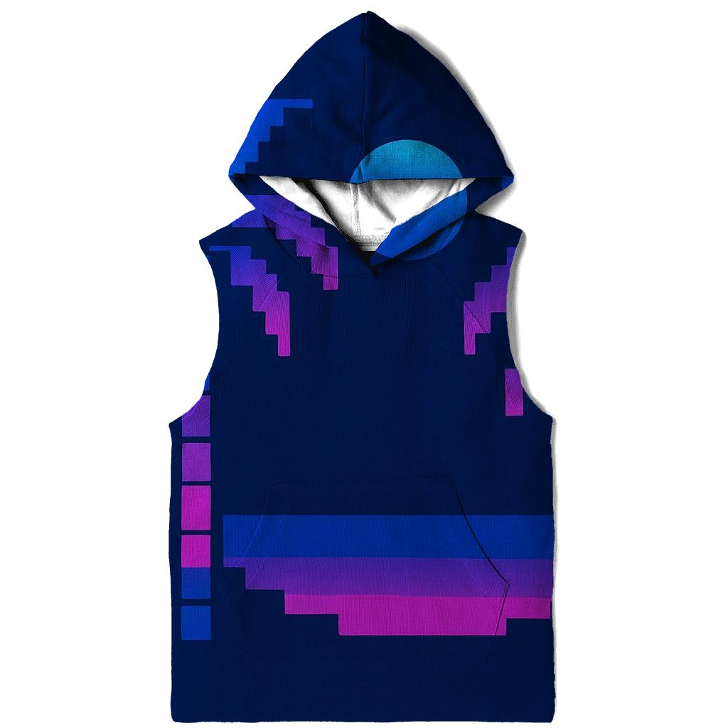 Miami Night Palm Silhouette Blocks hoodies fashion