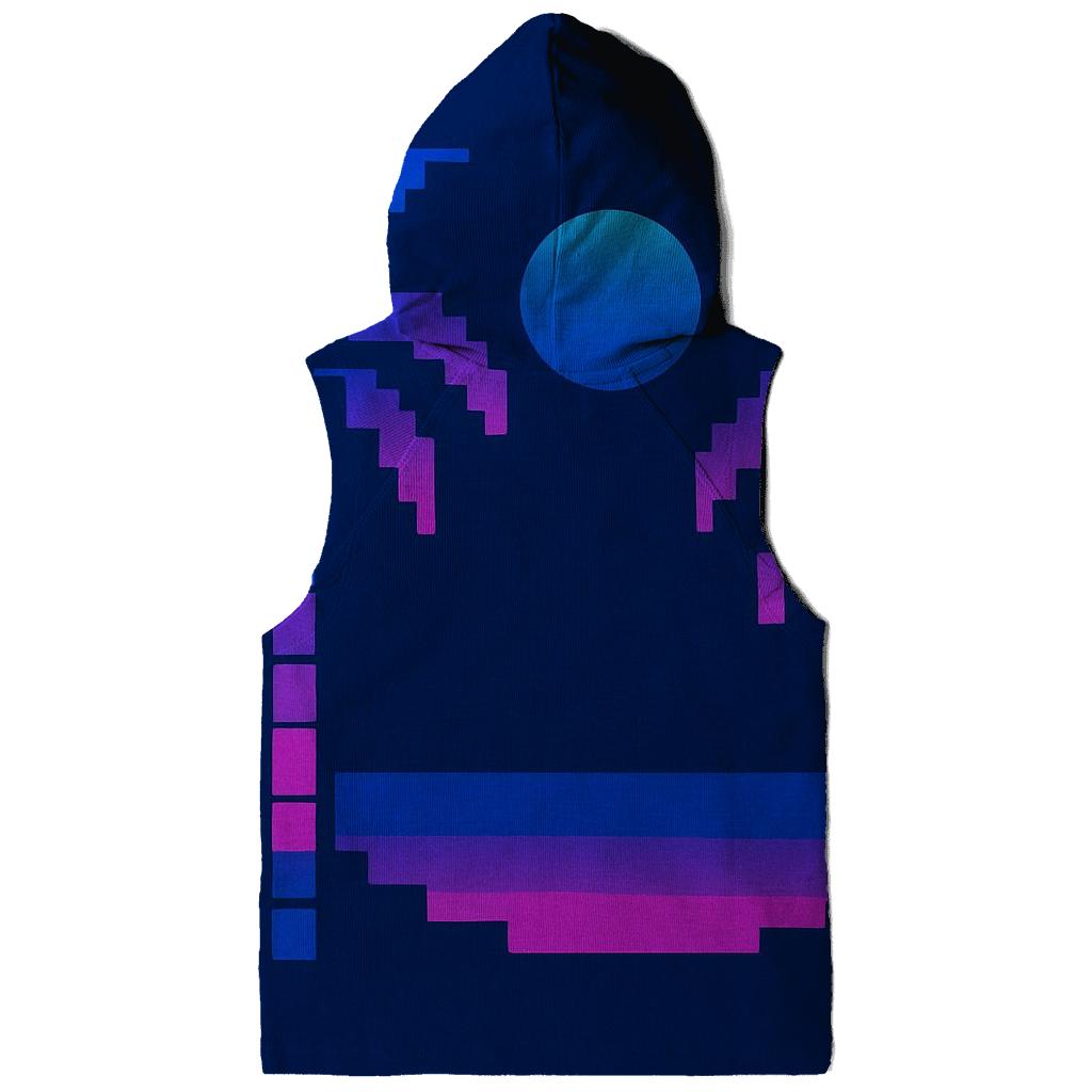 Miami Night Palm Silhouette Blocks hoodies fashion