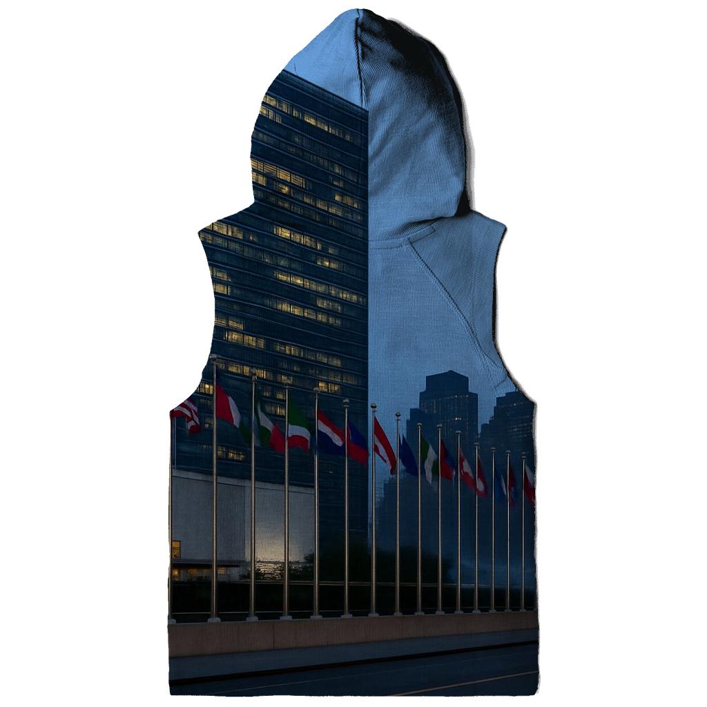 United Nations Dawn Along First Avenue heavyweight hoodies