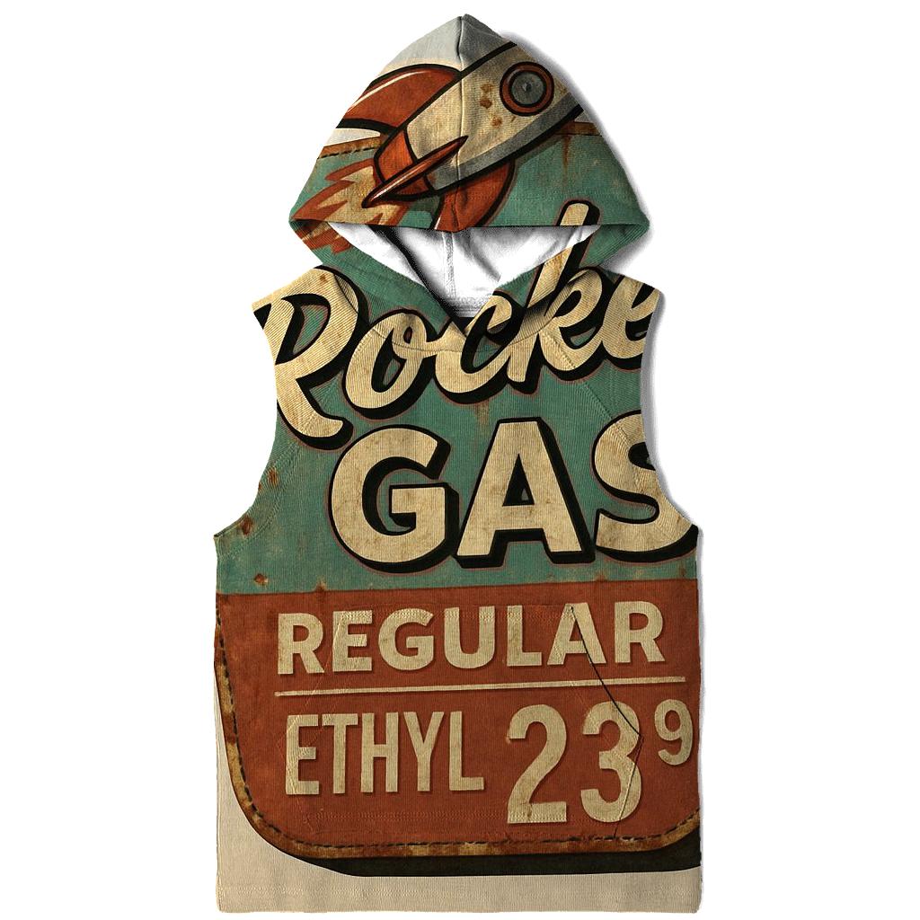 Sunbleached Desert Rocket Gas Station Sign pullover hoodies
