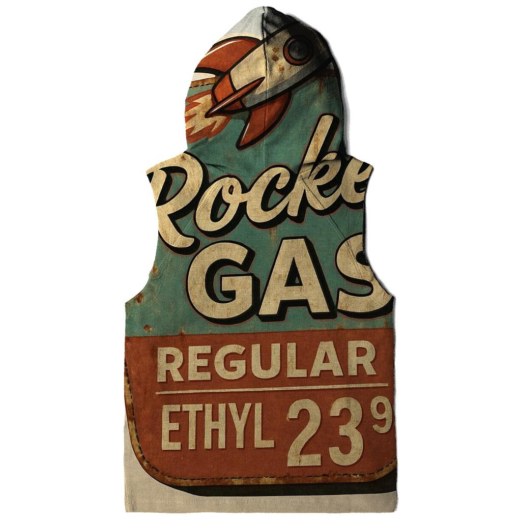 Sunbleached Desert Rocket Gas Station Sign pullover hoodies