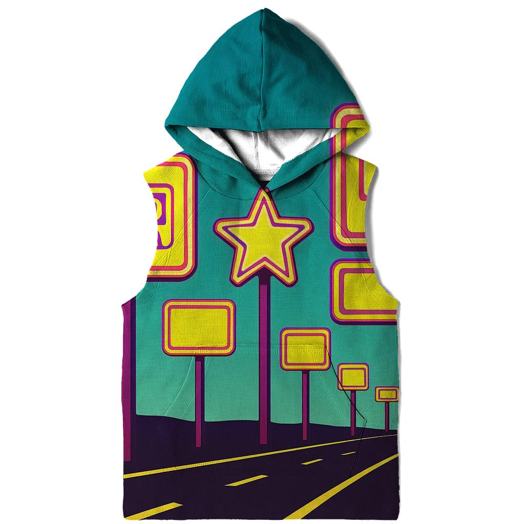 Synthwave Highway Sign Set hoodie styles