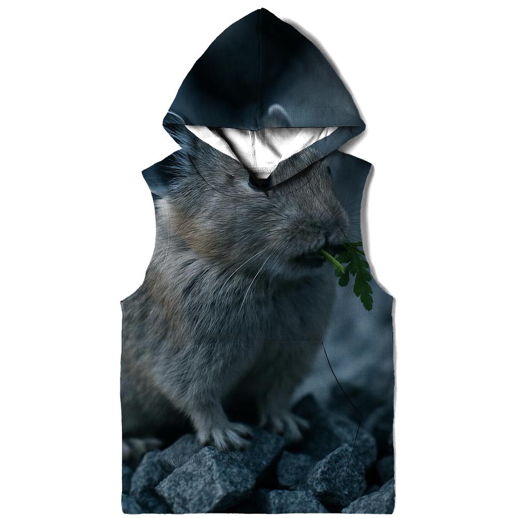 Alpine Sentinel American Pika printed hoodies