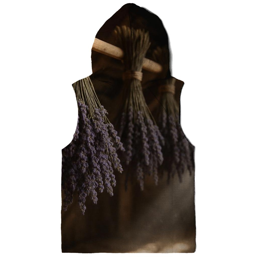 Lavender Bundles Curing On A Rustic Attic Rack hoodies fashion