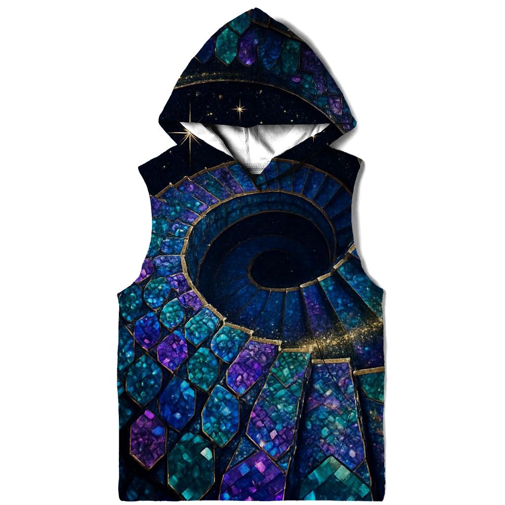 Jewel Tone Sequin Spiral Stair custom hoodies