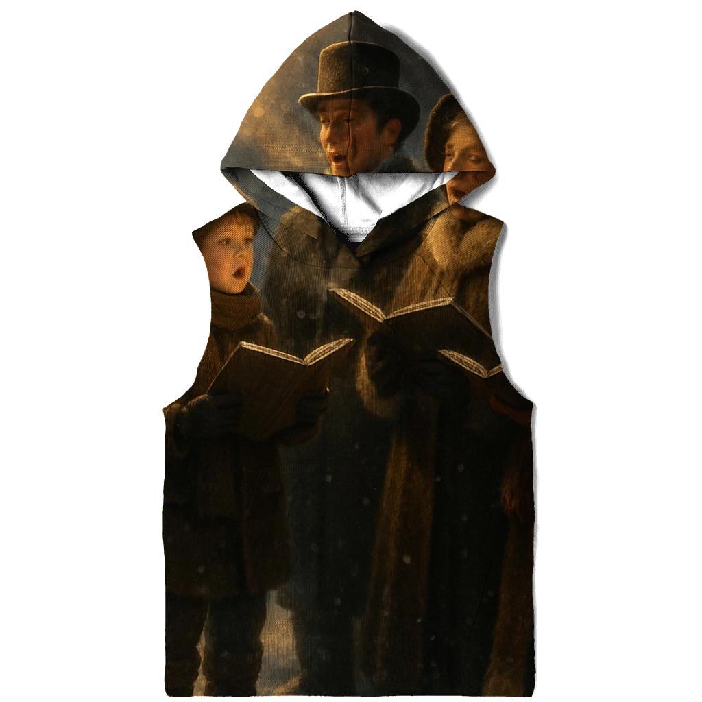 Midnight Carolers Beneath The Old Lamppost zip-up hoodies