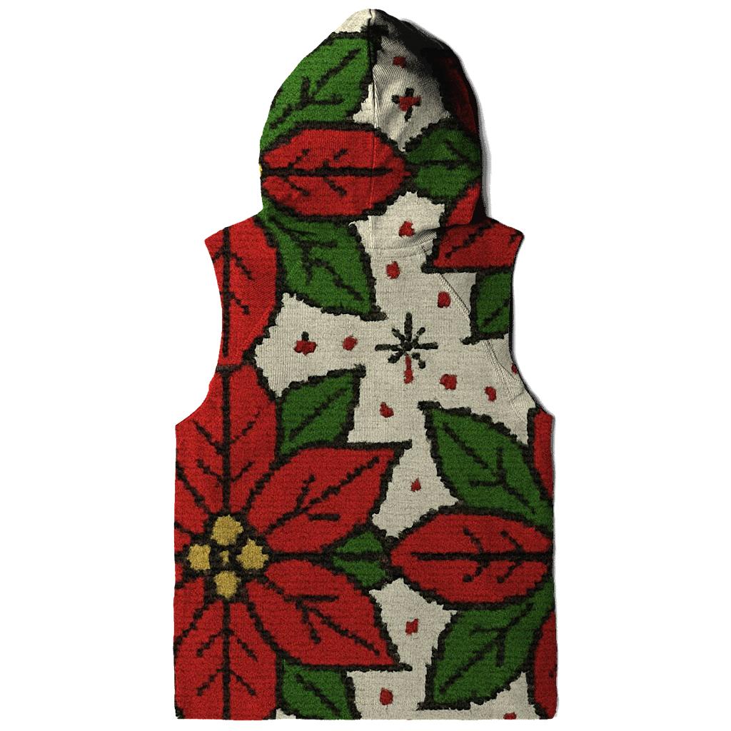 Poinsettia Supernova Burst Tile Design premium hoodies