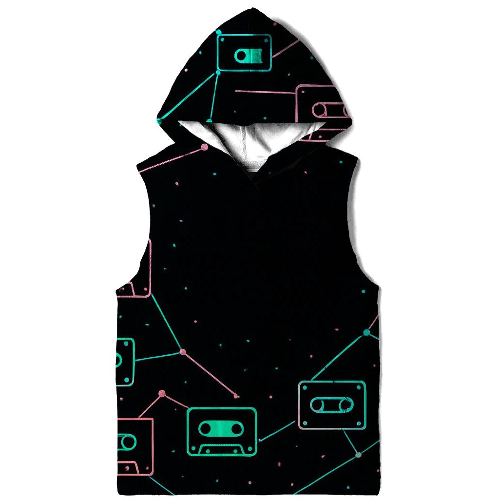 Neon Constellation Cassette Map lightweight hoodies