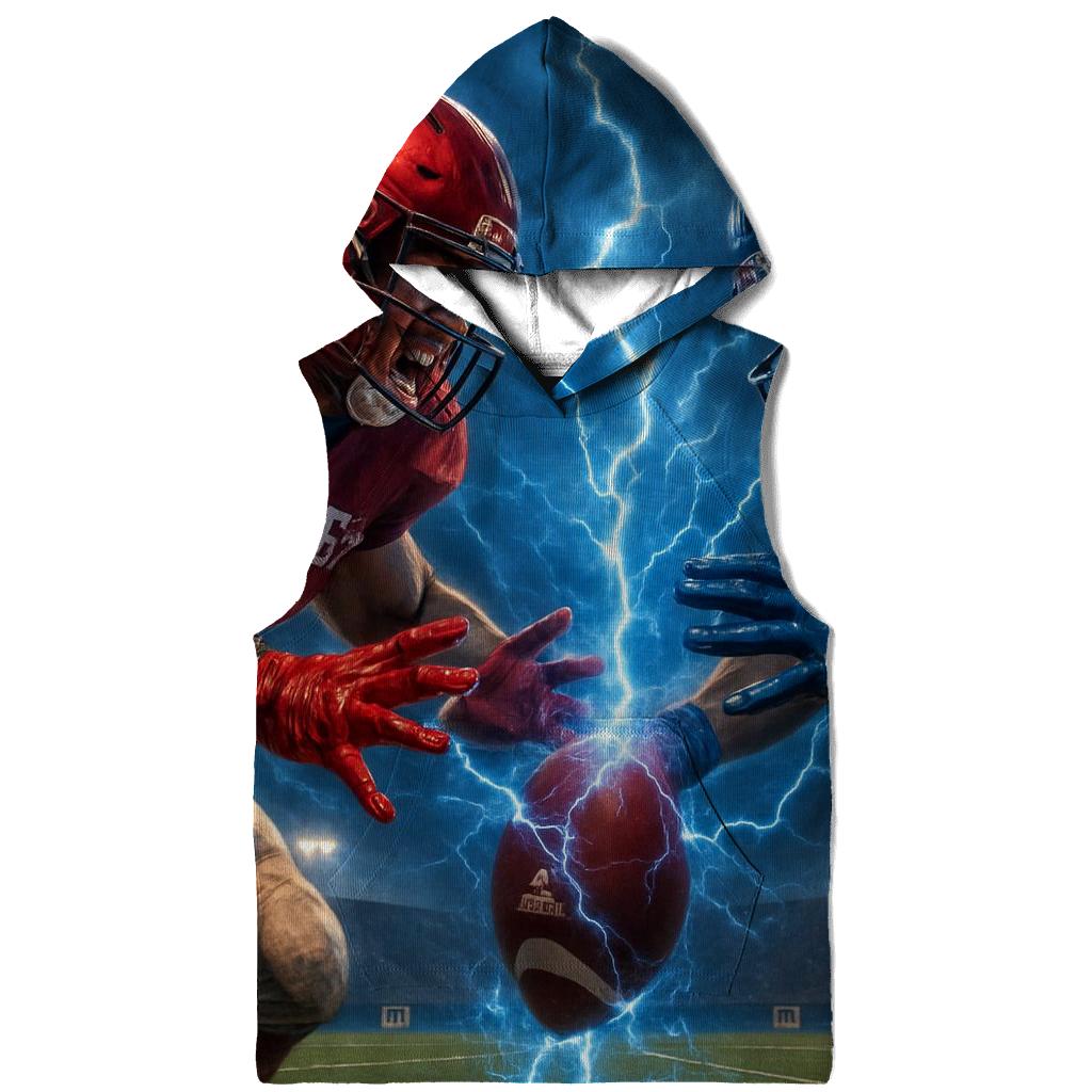 Lightning Snap Over The Center zip-up hoodies
