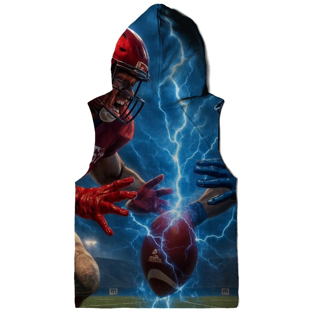 Lightning Snap Over The Center zip-up hoodies