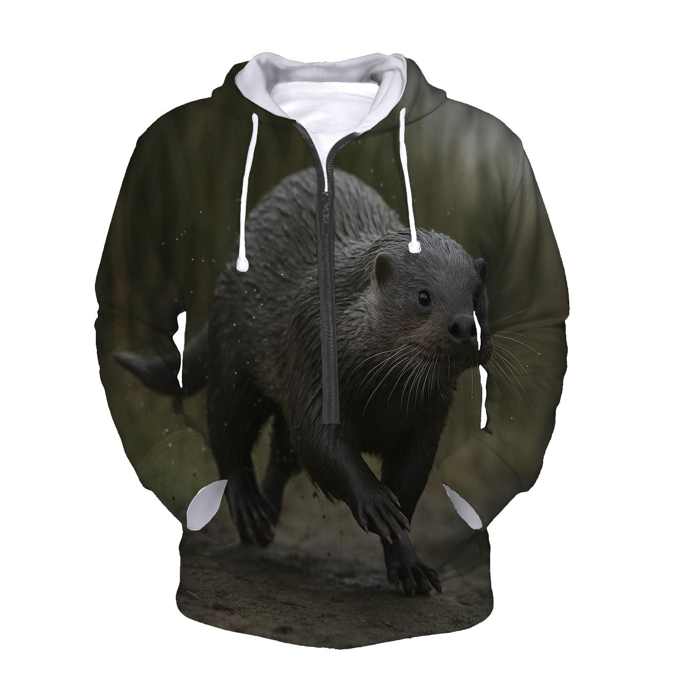 Riverine Sprint Eurasian Otter lightweight hoodies