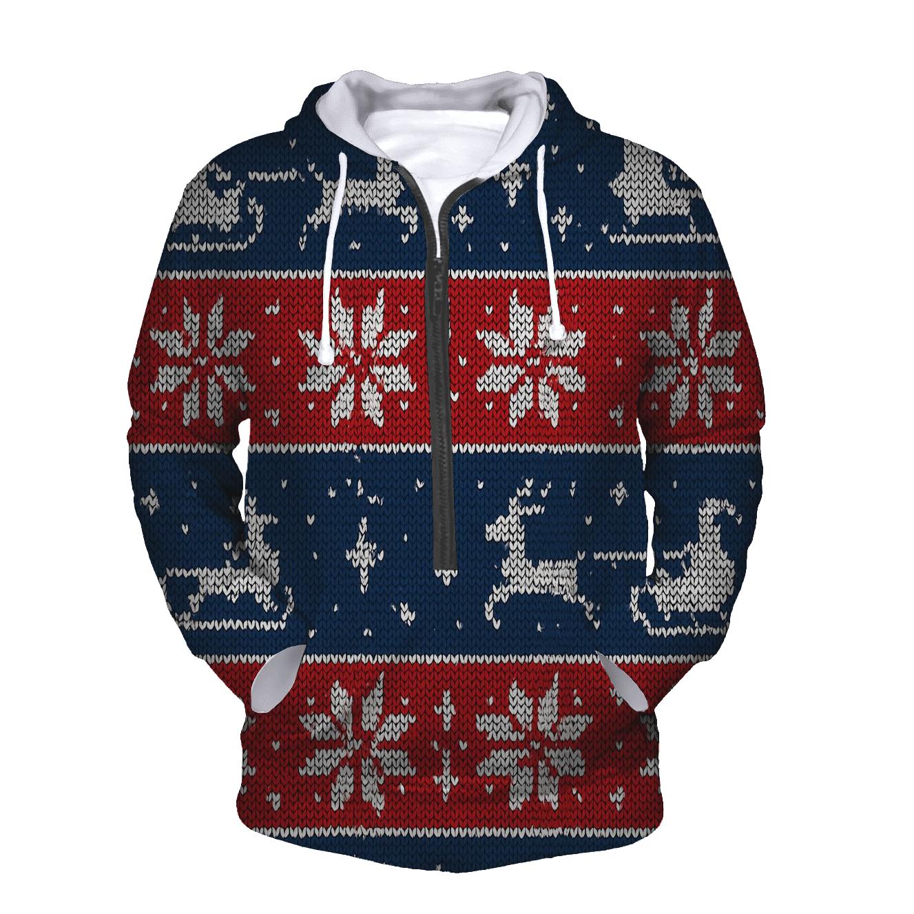 Santa Sleigh Constellation Stripe Design hoodies fashion