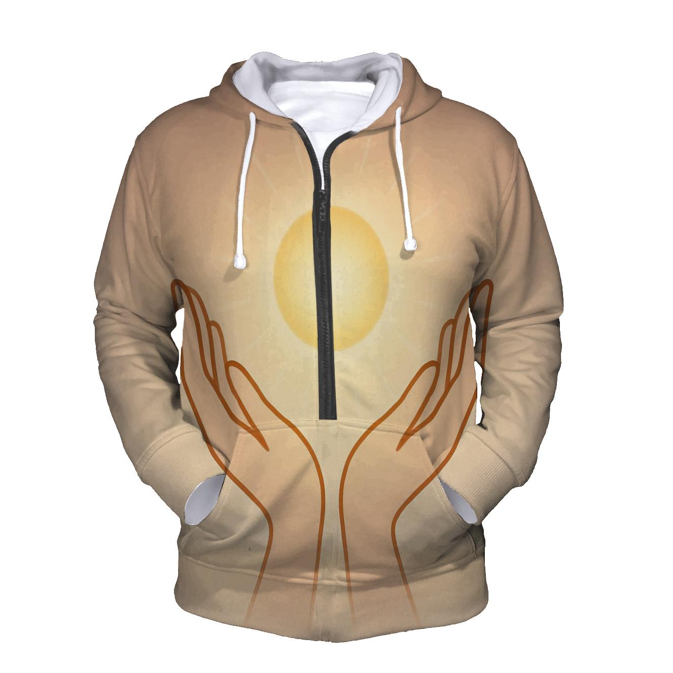 Open Hands Holding Dawn pullover hoodies