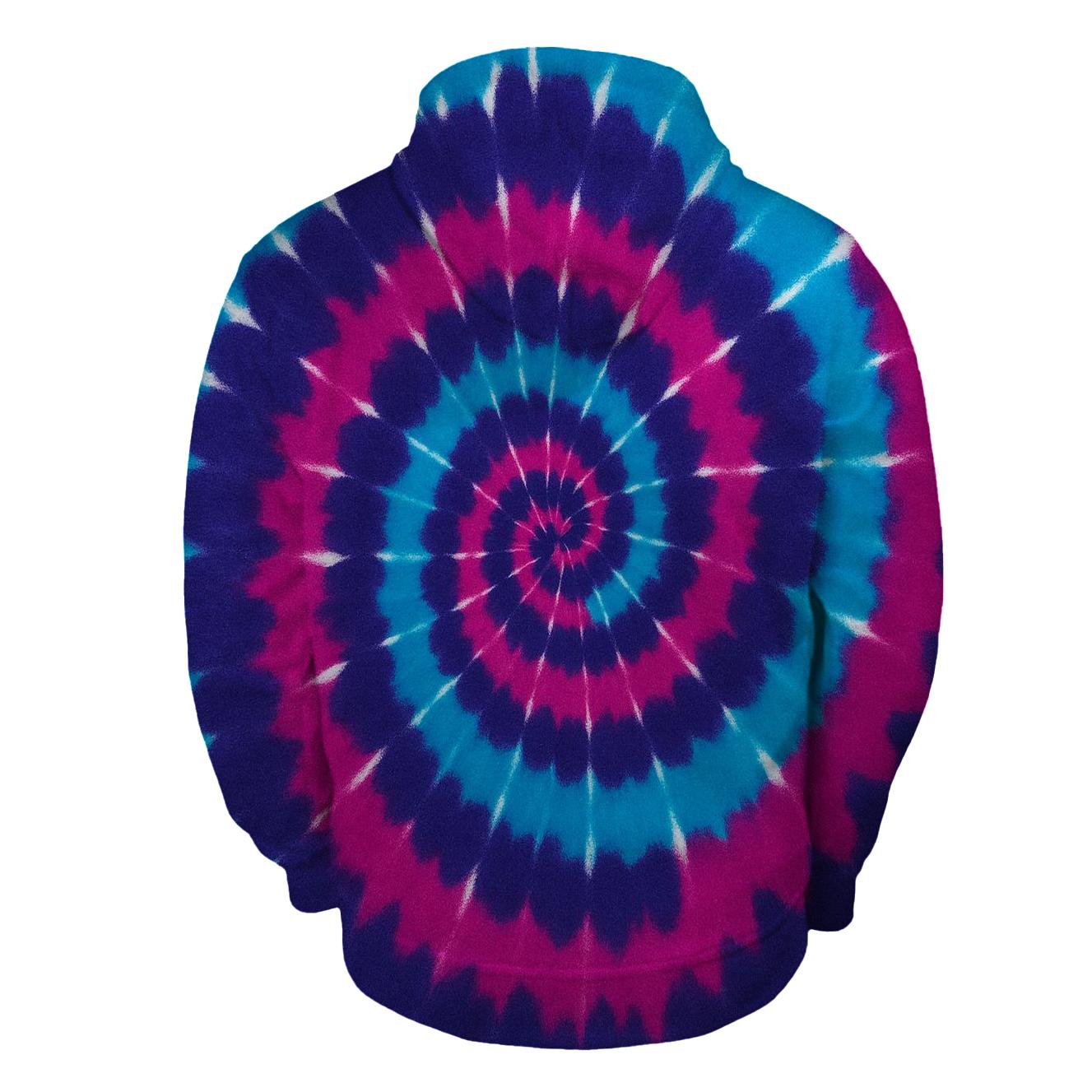 Nebula Spiral Overdye Whirlpool graphic hoodies