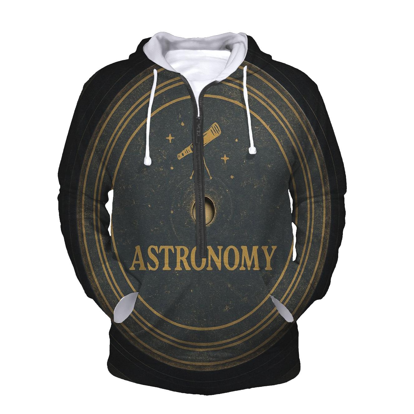 Aged Vinyl Record Stargazing Label custom hoodies