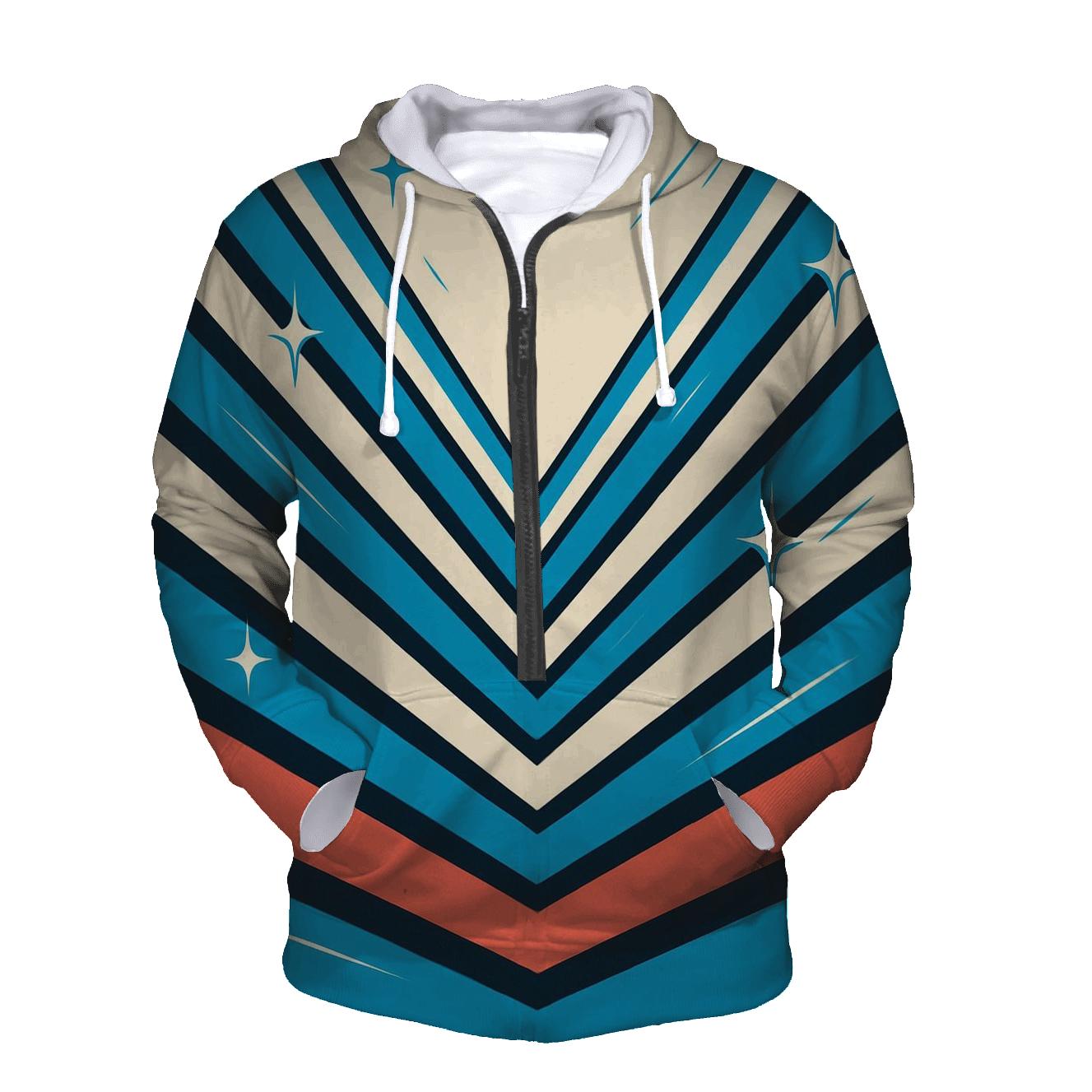Roller Rink Floor Chevron Glow graphic hoodies