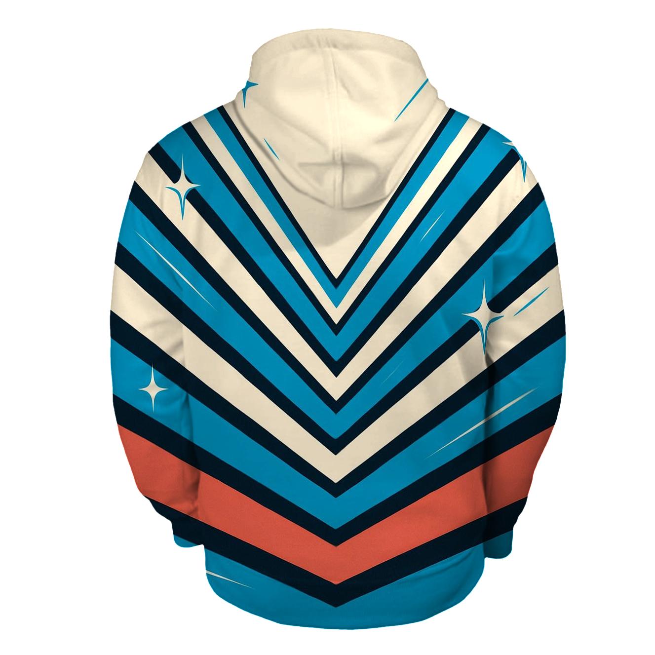 Roller Rink Floor Chevron Glow graphic hoodies