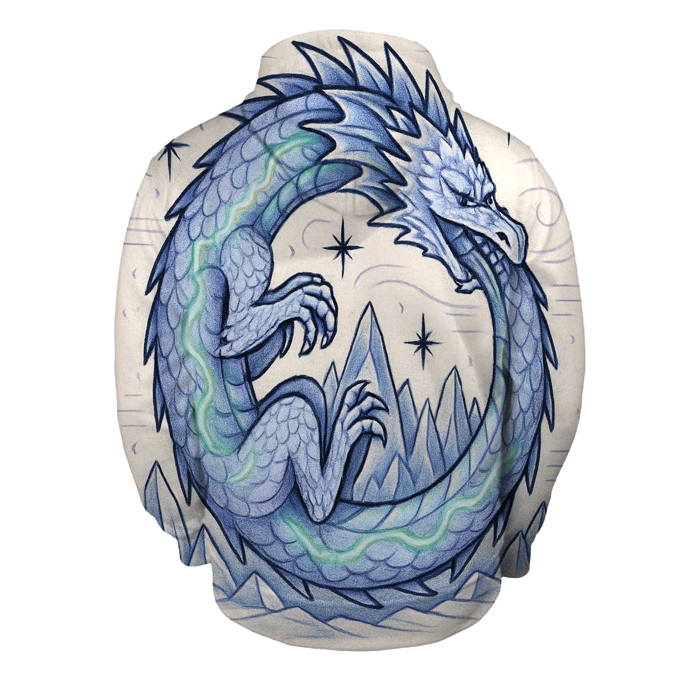Ouroboros Glacier Ring With Aurora Veins printed hoodies