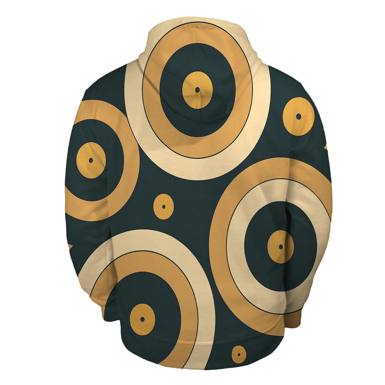 Vinyl Record Ripple Pattern designer hoodies