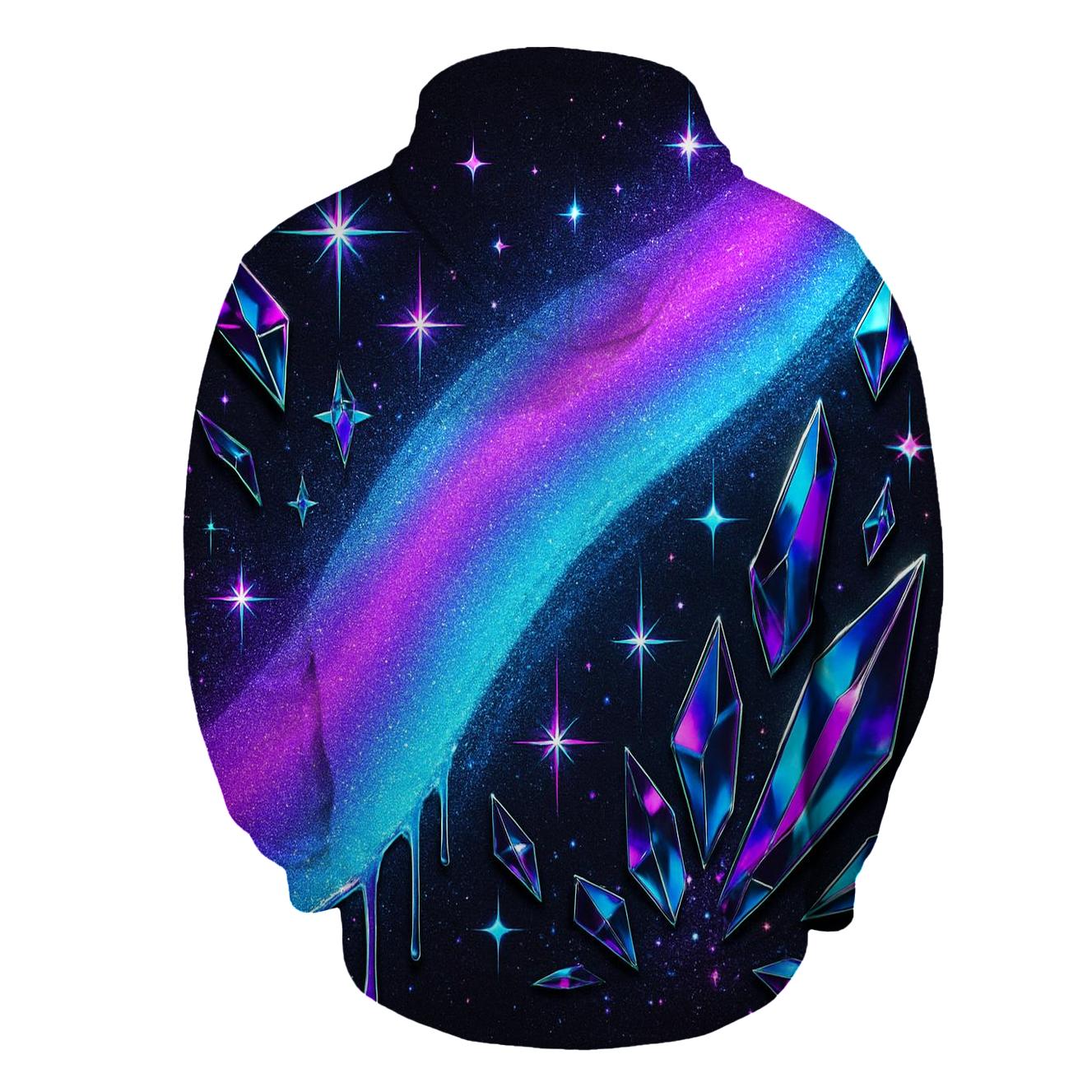 Neon Prism Street Aurora graphic hoodies