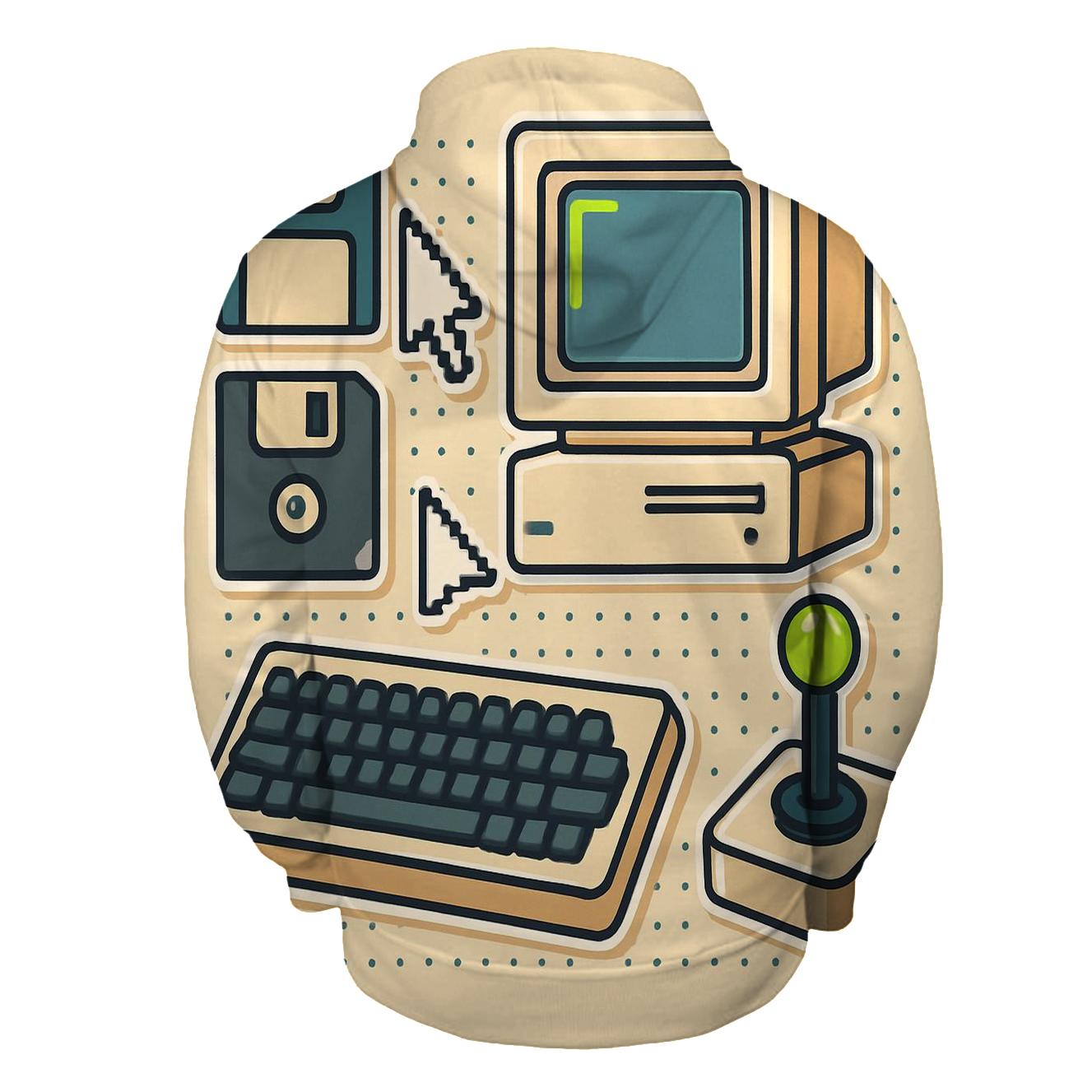 Retro Computer Desk Icons custom hoodies
