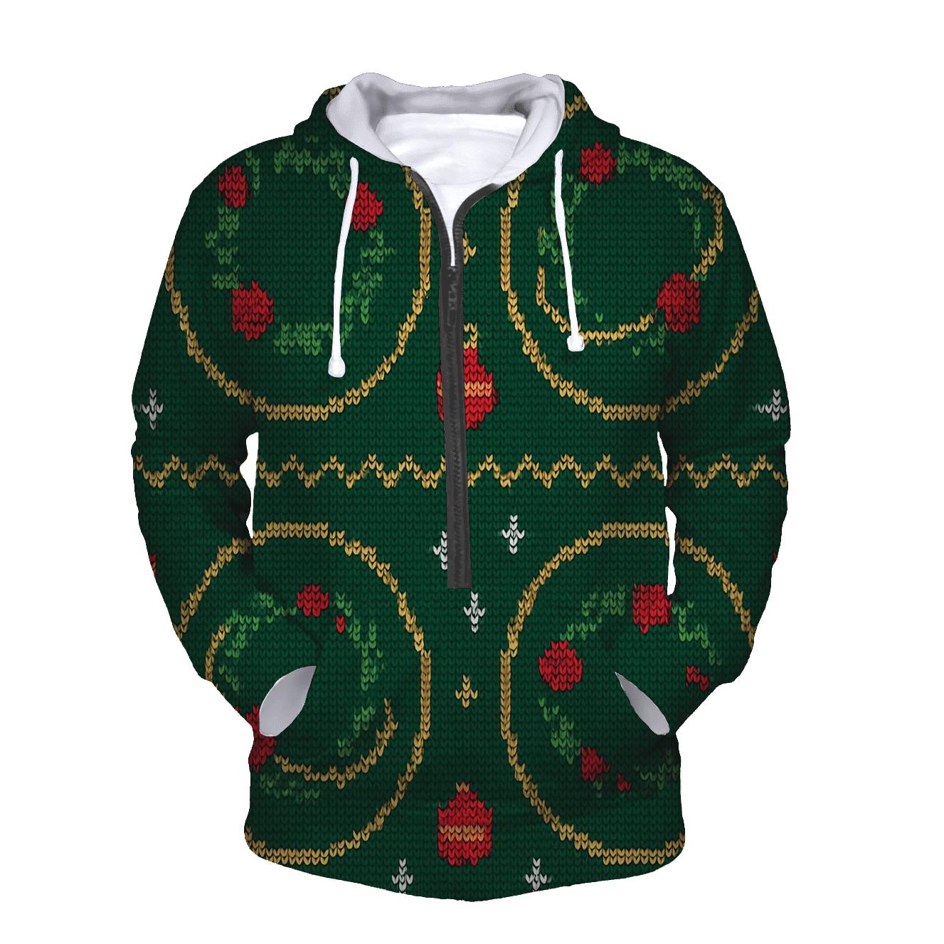Holly Orbit Medallion Grid Design pullover hoodies