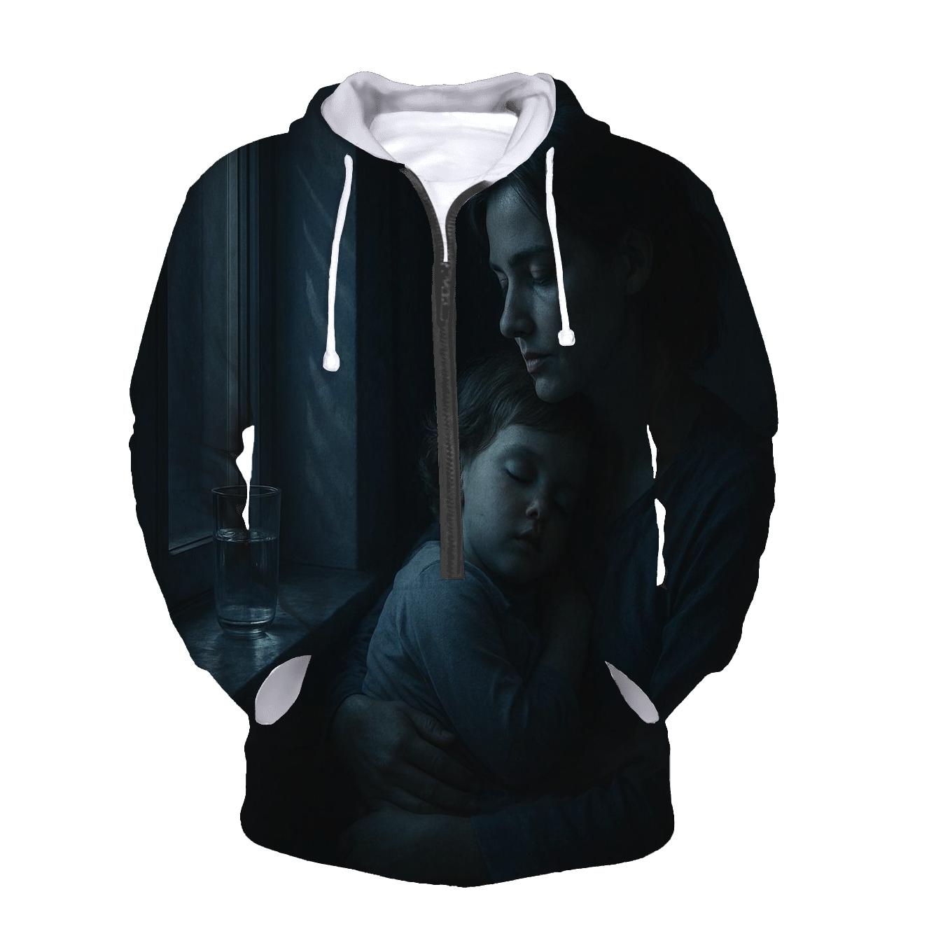 Her Patience Like Moonlight On Water zip-up hoodies