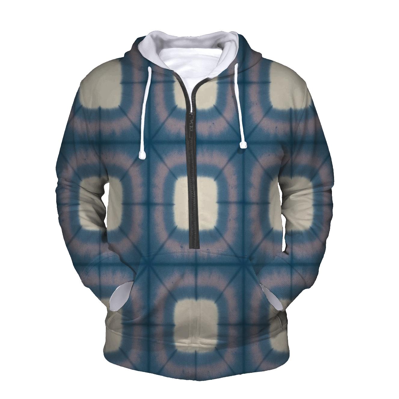 Itajime Moon Crater Grid custom hoodies
