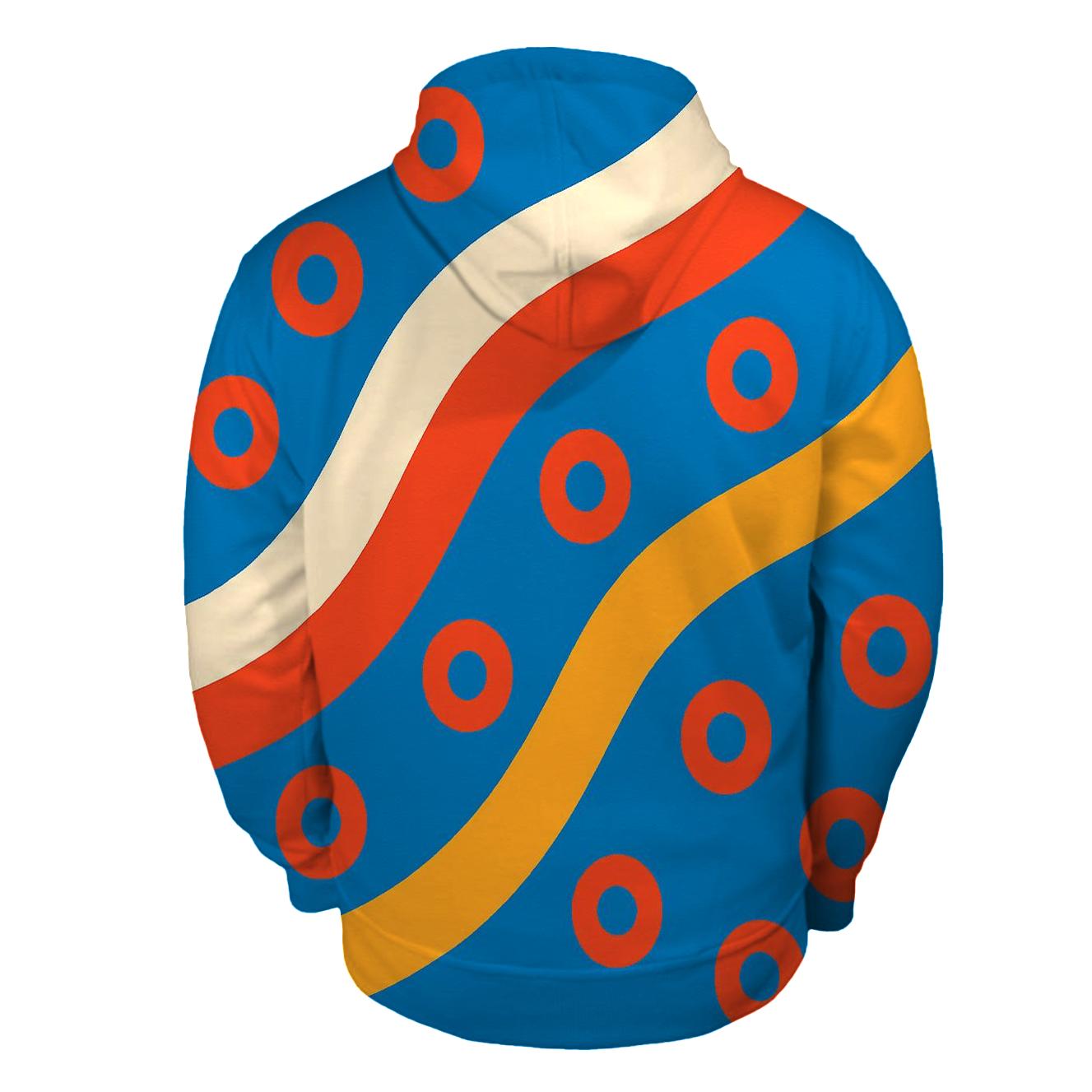 Roller Rink Stripe Waves graphic hoodies