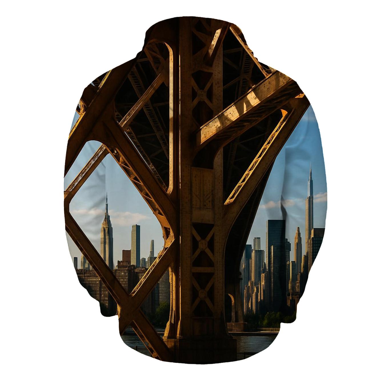 Queensboro Bridge Undercarriage Framing Midtown heavyweight hoodies