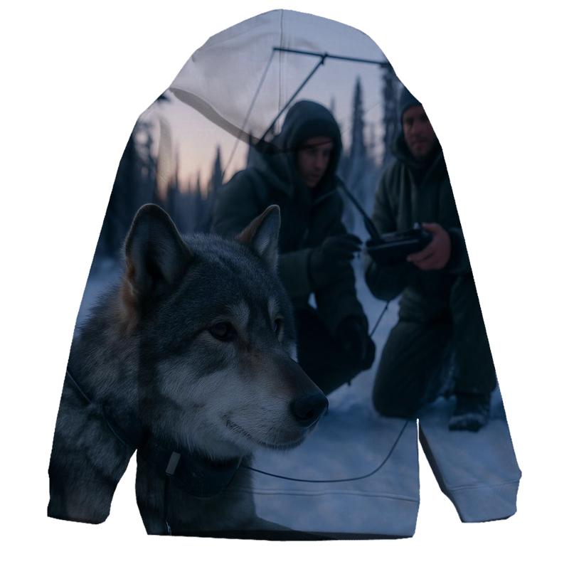 Radio Collar Check In Boreal Dawn zip-up hoodies