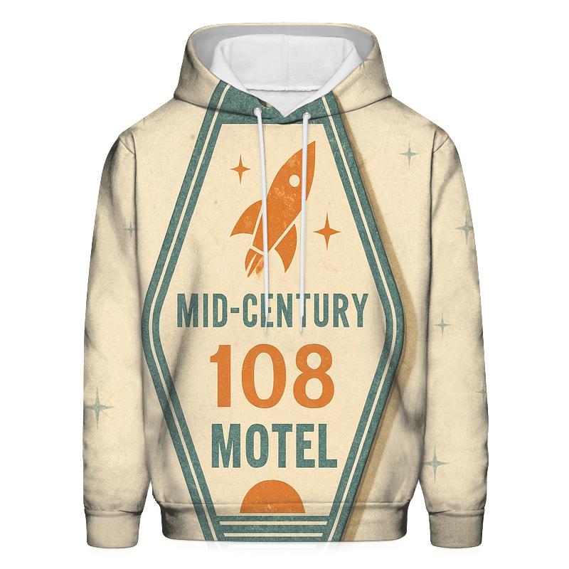 Weathered Space Age Motel Keytag Poster pullover hoodies
