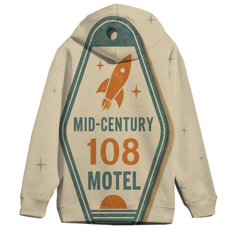 Weathered Space Age Motel Keytag Poster pullover hoodies