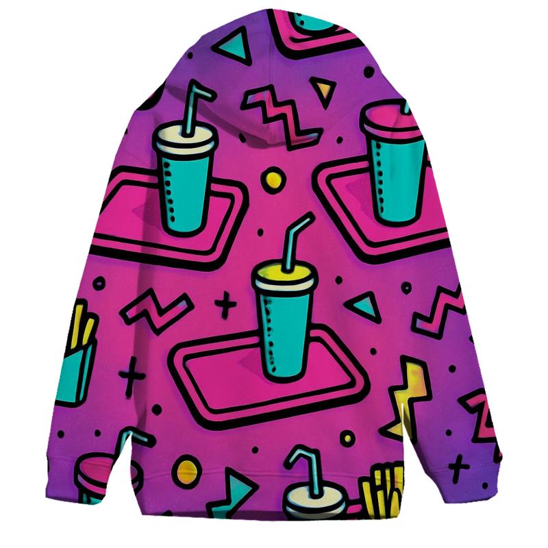 Mall Food Court Neon Pattern custom hoodies