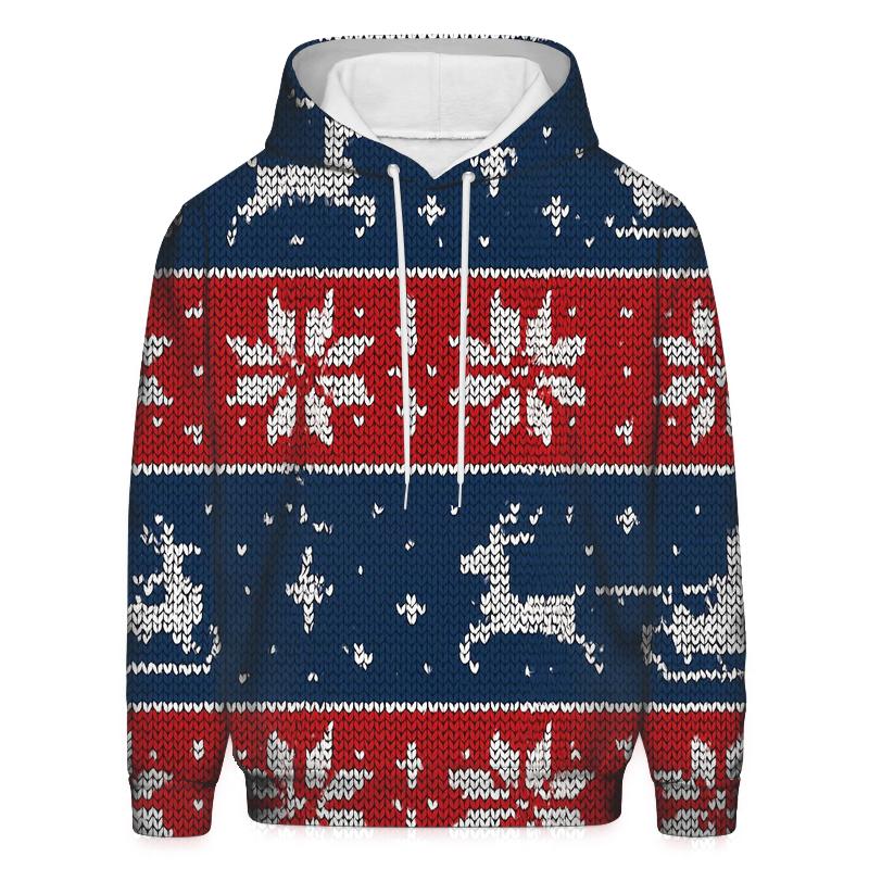Santa Sleigh Constellation Stripe Design zip-up hoodies