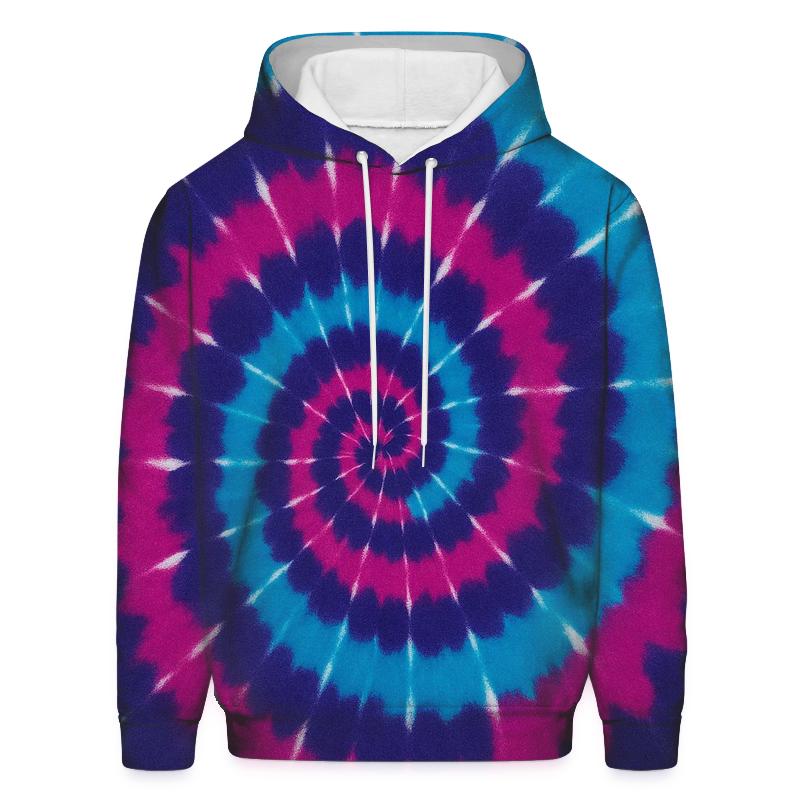 Nebula Spiral Overdye Whirlpool zip-up hoodies