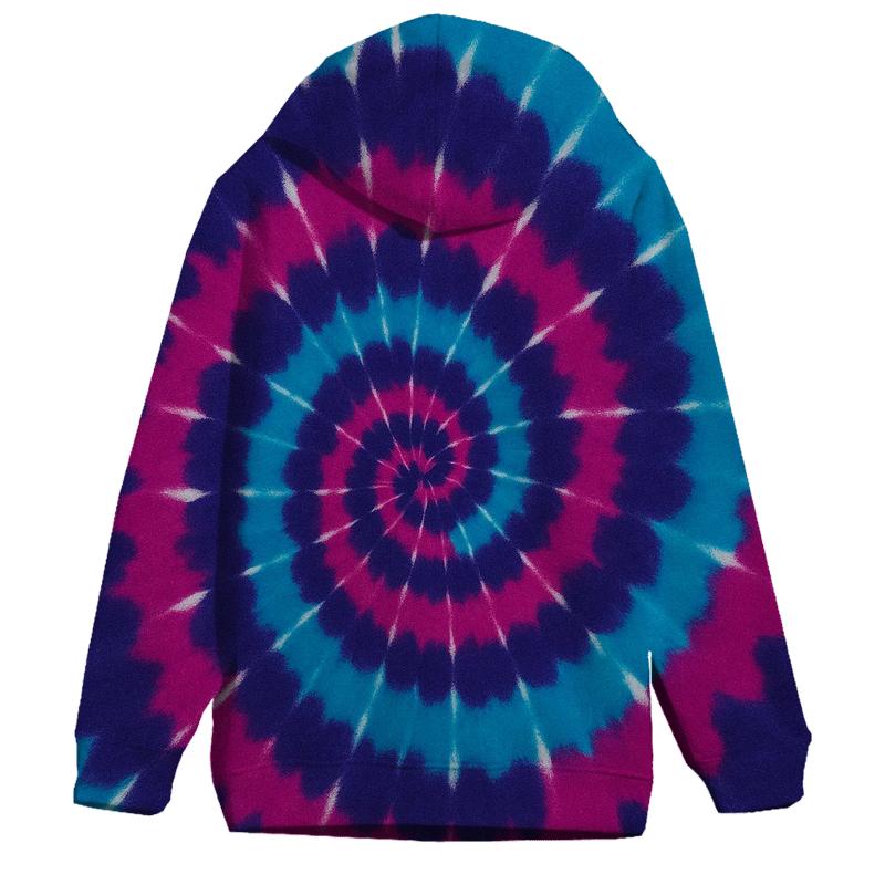 Nebula Spiral Overdye Whirlpool zip-up hoodies