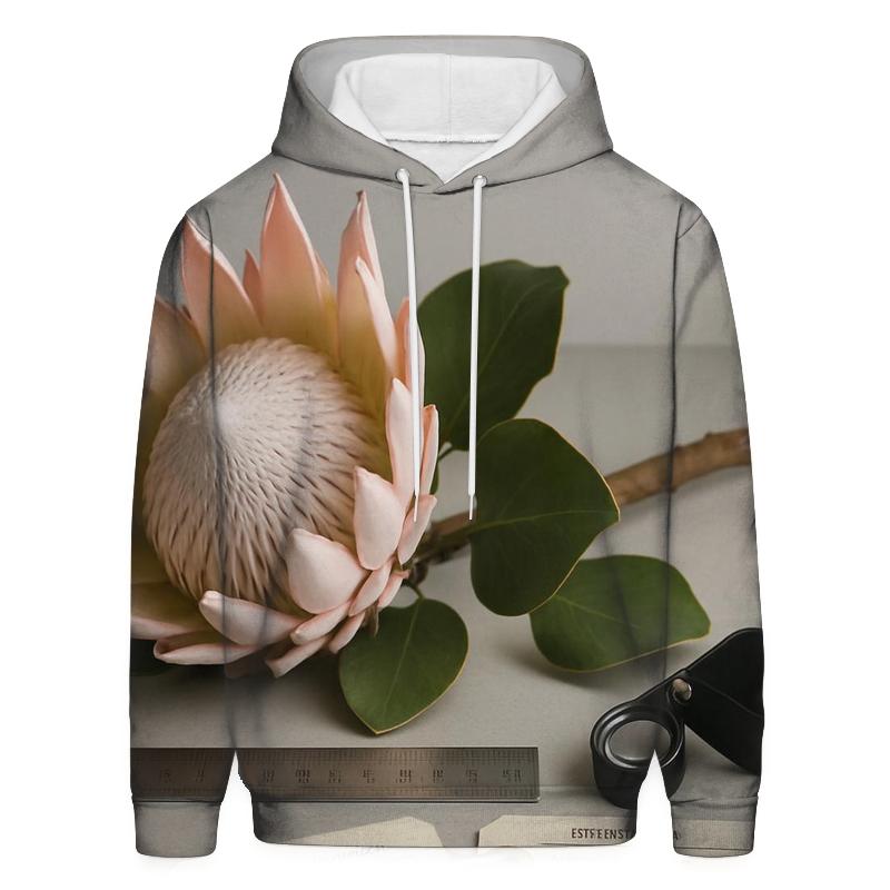 Protea Still Life With Botanical Measurement Tags hoodie designs