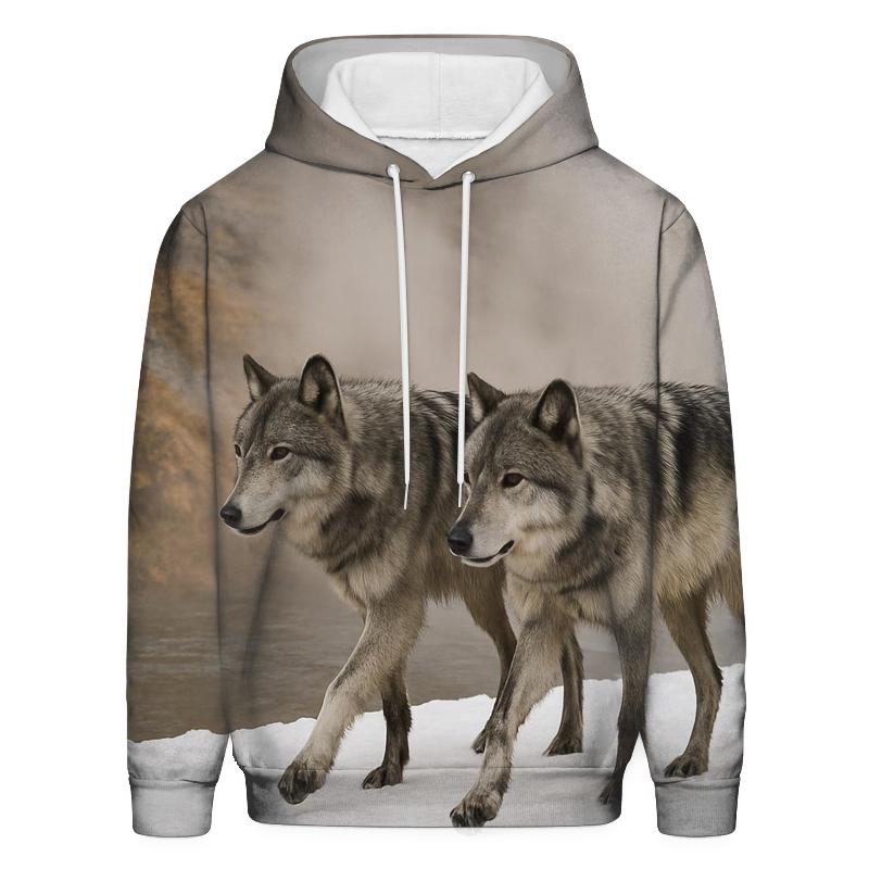 Wolves On The Geothermal Snow Line hoodie trends