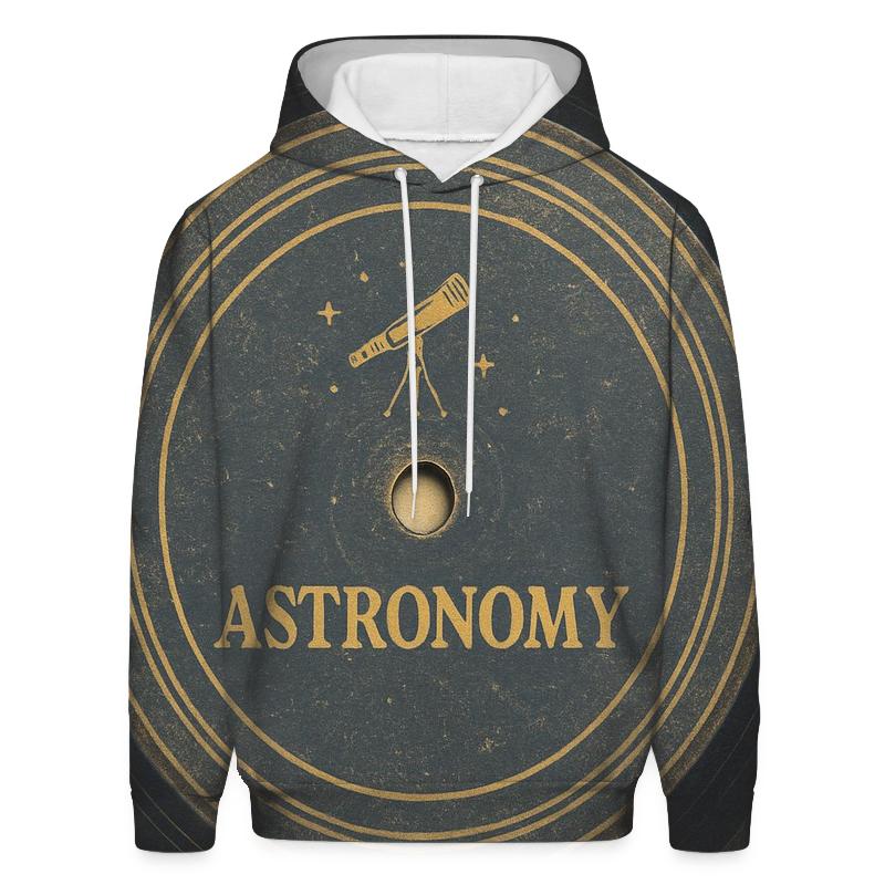 Aged Vinyl Record Stargazing Label zip-up hoodies