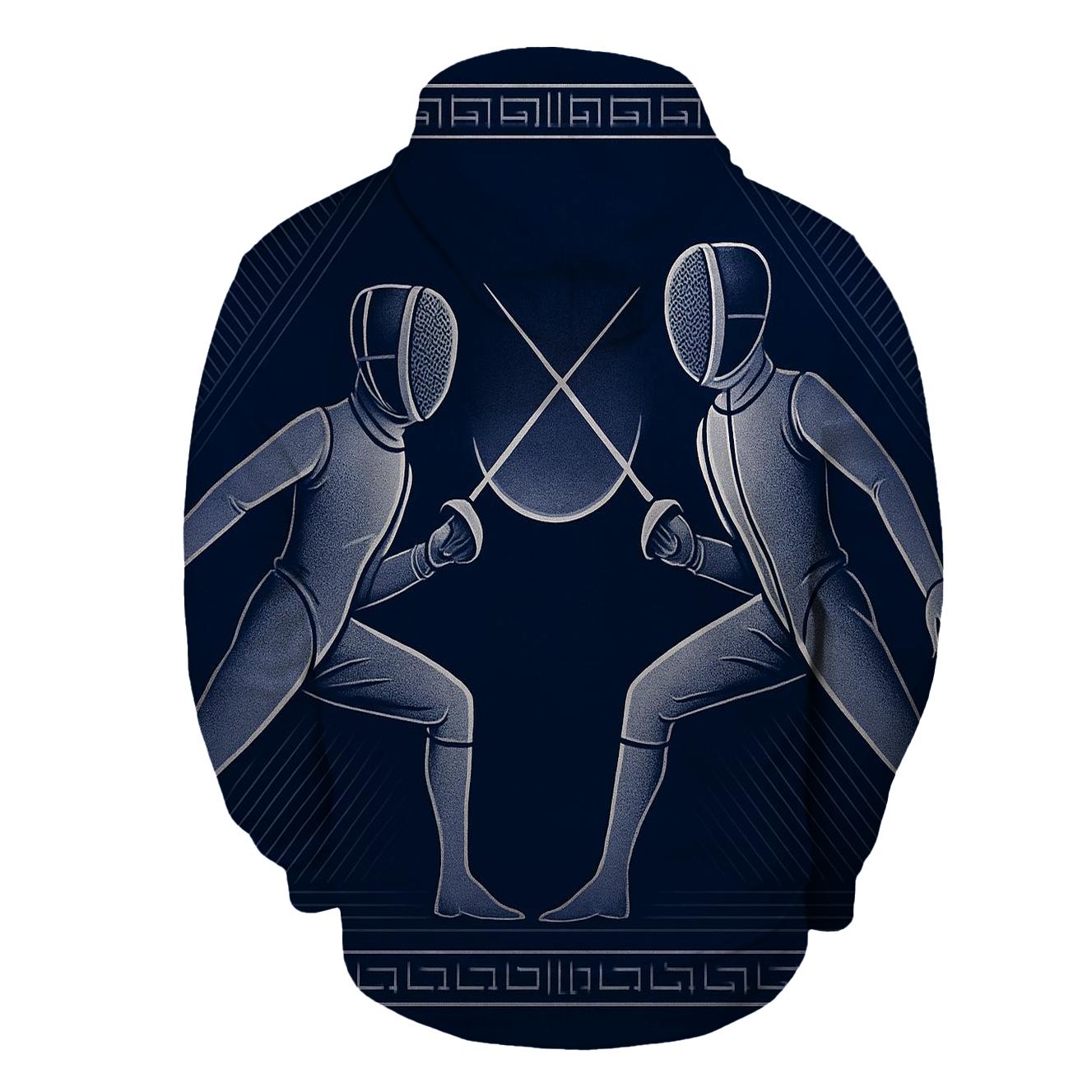 Fencing Moonlit Parry Lines custom hoodies