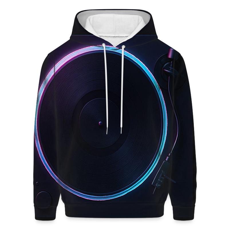 Neon Turntable Halo hoodie trends