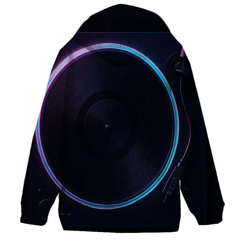 Neon Turntable Halo hoodie trends